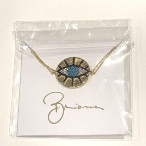 Turquoise Eye Pendant Gold Bracelet